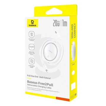 Kábel Baseus Free2Pull USB-C pre iP 20W 1m (biely)