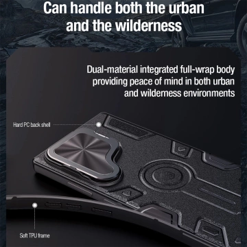 Nillkin CamShield Armor Prop Hülle für Samsung Galaxy S24 Ultra – Schwarz