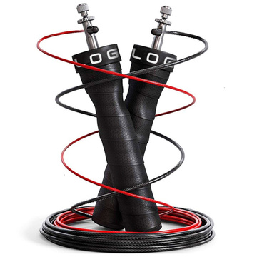 Adjustable boxing rope Crossfit Fitness Alogy Sport with replaceable links 300cm bearings comfortable Black