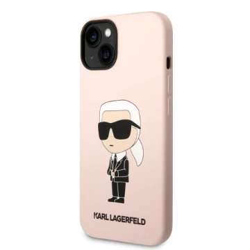 Чохол Karl Lagerfeld KLHMP14MSNIKBCP для iPhone 14 Plus 6.7" Hardcase Silicone Ikonik Magsafe pink/pink