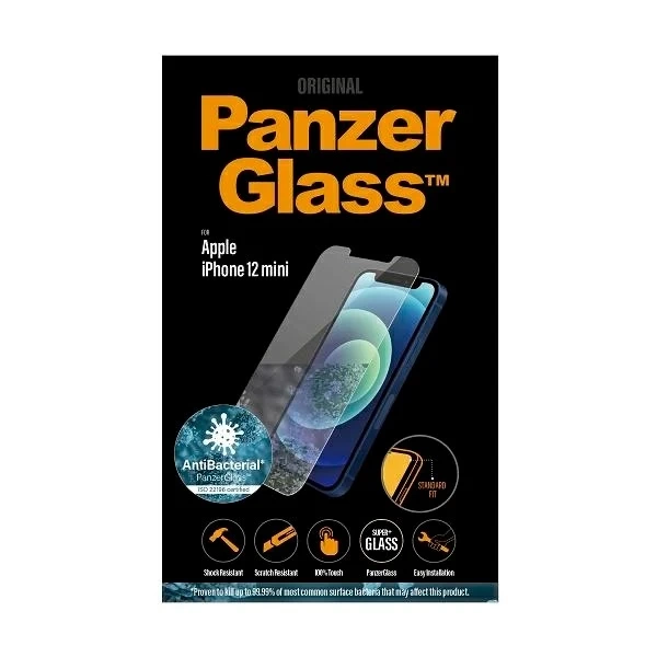Antibakteriální PanzerGlass Standard Super pro iPhone 12 Mini