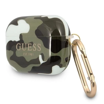 Чохол-накладка Guess GUAPUCAMA AirPods Pro зелений / колір хакі Camo Collection