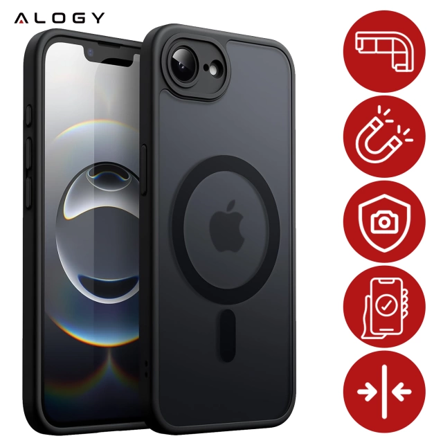 Puzdro pre Apple iPhone 16 Pro Max Alogy Anti-Shock Hybrid Case pre MagSafe Transparent