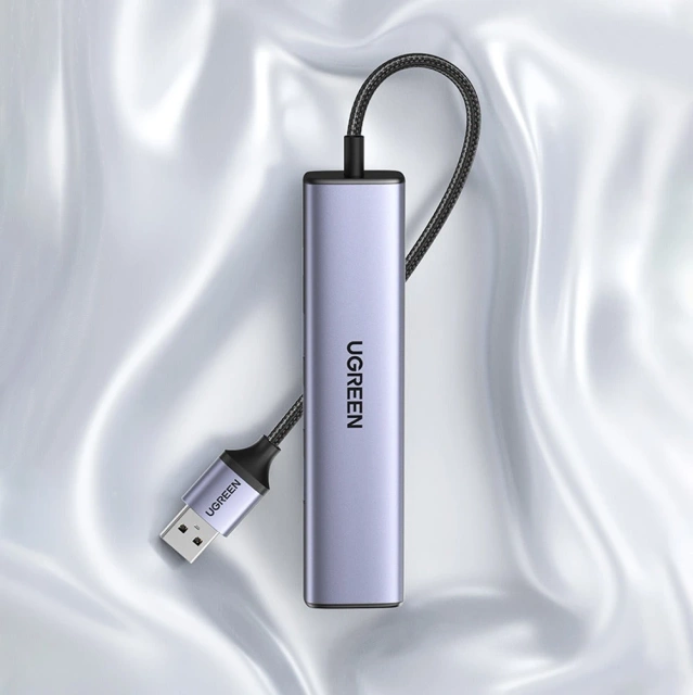 HUB UGREEN wielofunkcyjny adapter HUB USB 3.0 - 3 x USB / Ethernet RJ-45 / USB Typ C PD szary (CM475)