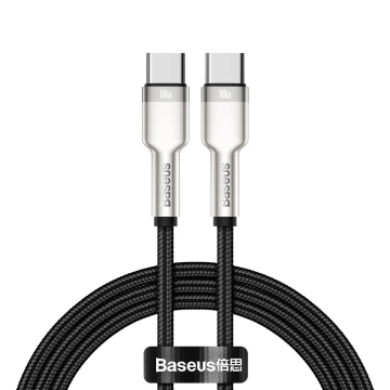Kábel Baseus Cafule USB-C na USB-C, 100 W, 1 m (čierny)