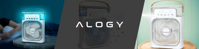Alogy DeskBreeze™ stolní ventilátor 3 v 1, malá podlahová cirkulační jednotka se zvlhčovačem, časovačem a LED podsvícením, USB-C