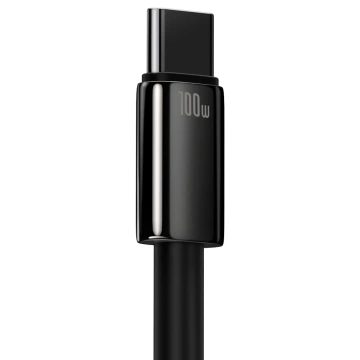 Baseus Tungsten Gold kábel USB-A - USB-C 480Mb/s 100W 1m čierny (CAWJ000001)