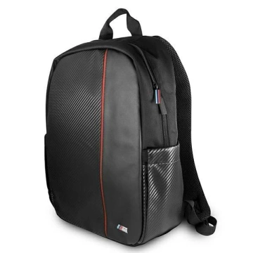 BMW Backpack BMBPCO15CAPRBK 16" black/black Carbon Red Stripe
