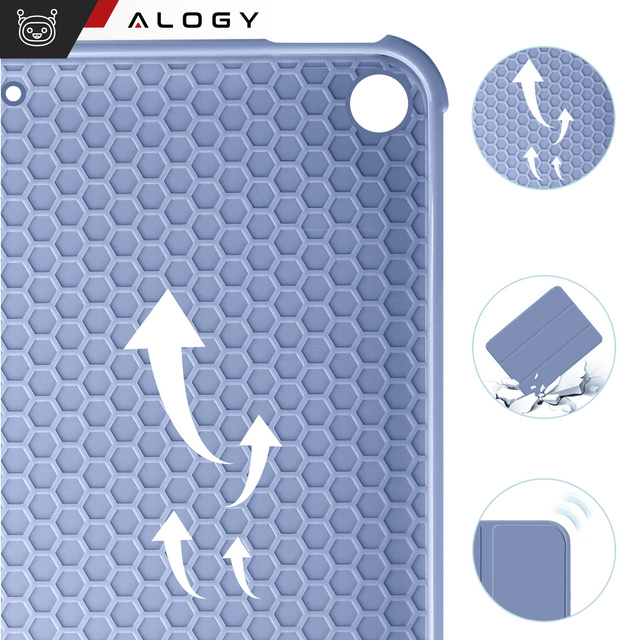 Case for Apple iPad 10.2 9 Gen 8/7 2021/2020/2019 Smart Pencil Case Alogy TPU Tablet Cover Blue