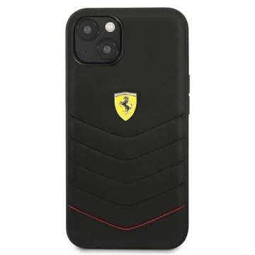 Puzdro na telefón Ferrari iPhone 13 mini 5,4" čierne/čierne pevné puzdro Off Track Quilted