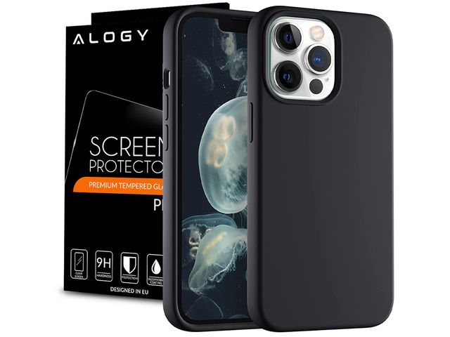 Alogy Thin Soft Case for iPhone 13 Pro Max Black Glass