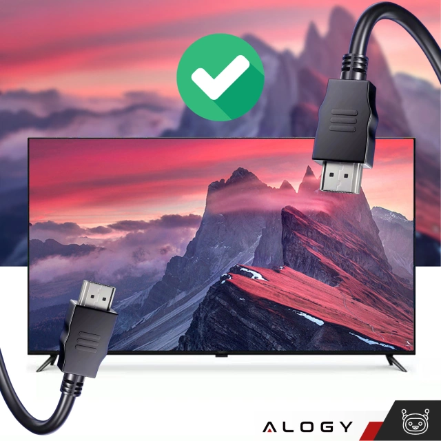 Kabel HDMI 1.4 Algorithm High Speed Ethernet 4K 30Hz 1,5 m černý