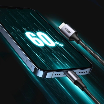 Kabel USB-C – Lightning 1m Ugreen US304 60759 MFi 3A Szary