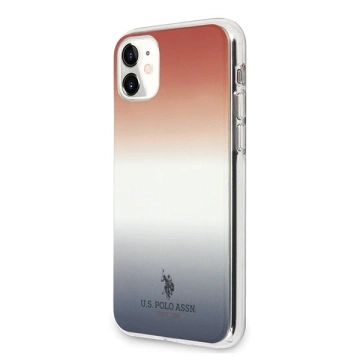 Puzdro na telefón US Polo Gradient Pattern Collection na iPhone 11 červeno-modré/modré