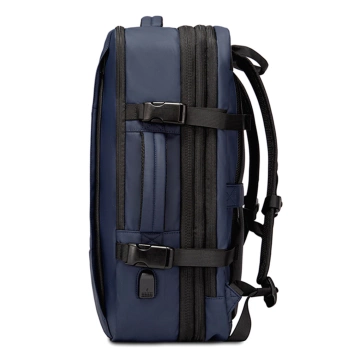 Bange Waterproof Backpack for Laptop 15.6" City Travel 47x31x15-25 cm for Work Airplane Men's Women's with USB Port Navy Blue