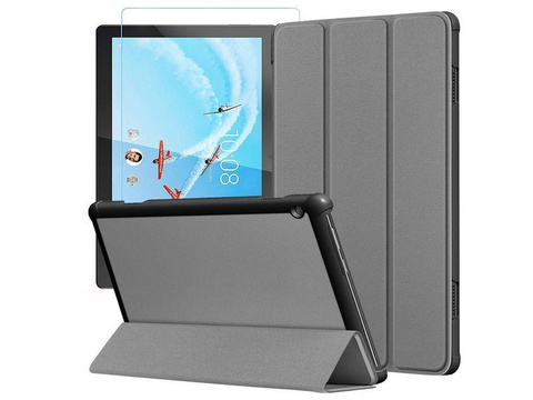 Alogy Book Cover for Lenovo Tab M10 10.1 TB-X605 Gray FOIL SCRIPTION