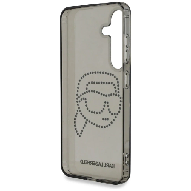 Etui Karl Lagerfeld Rhinestones Karl Head Logo do Samsung Galaxy S25 Czarny