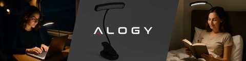 Alogy LED Desk Lamp with Rechargeable Reading Clip Black