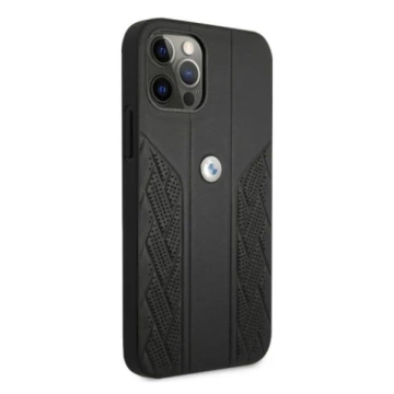 Etui BMW BMHCP12MRSPPK do Apple iPhone 12/12 Pro 6,1" pevné puzdro Leather Curve Perforate