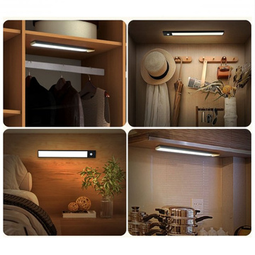 Світильник Alogy Slim LED підсвітка підкорпусна на магніті з датчиком батарейки 40см чорний