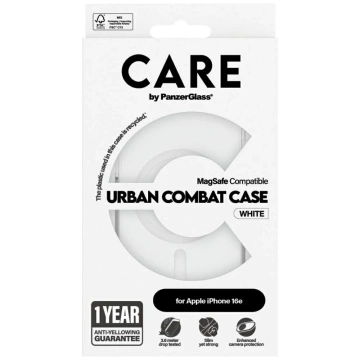 Чохол для iPhone 16e CARE від PanzerGlass Flagship Urban Combat White QI