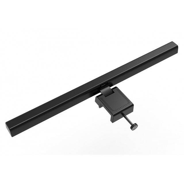 Lampa lampka LED biurkowa nad monitor, komputer, ekran LCD regulowana listwa czarna