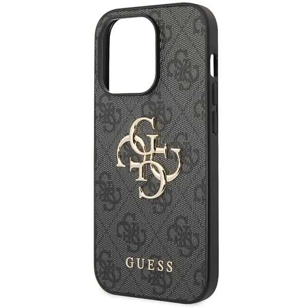 Etui Guess GUHCP15X4GMGGR pre iPhone 15 Pro Max 6,7" szary/šedé pevné puzdro 4G Big Metal Logo