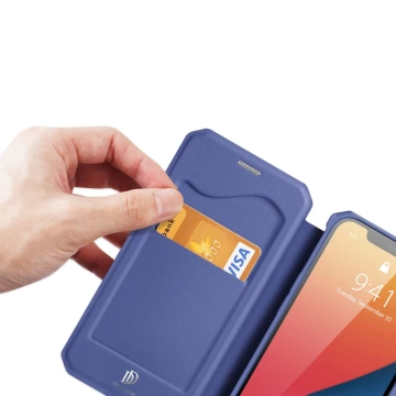 DUX DUCIS Skin X Holster Flip Cover pre iPhone 13 Pro modrý