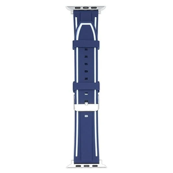 Beline Solid Silicone Smartwatch Strap für Apple Watch 42/44/45/49mm marineblau/weiß marineblau/weiß