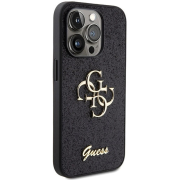 Original GUESS Hardcase GUHCP15LHG4SGK Case for iPhone 15 PRO (Fixed Glitter Big 4G / black)
