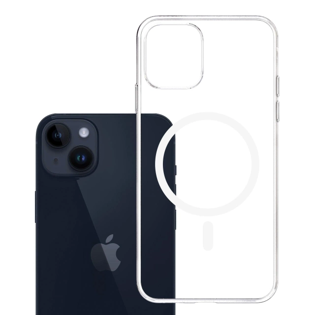 Schutzhülle für Apple iPhone 14 3mk Clear MagCase
