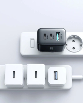 Joyroom 2x USB-C USB-A 32W Schnellladegerät - Schwarz