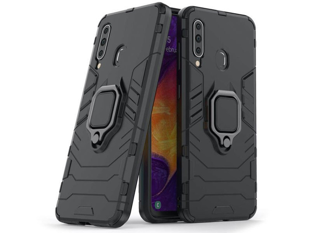 Puzdro Alogy Stand Ring Armor pre Samsung Galaxy A60 / M40 čierne