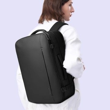 Водонепроникний рюкзак Bange для ноутбука 15.6", city traveler, 45х30х16 см, для роботи, літака, чоловічий, жіночий, з USB портом Чорний
