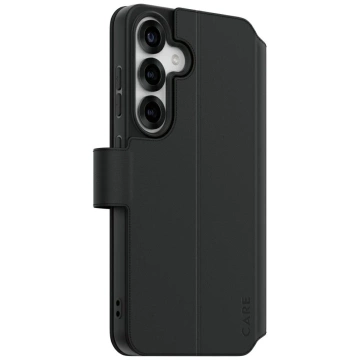 CARE Case for Samsung Galaxy S25 Black by PanzerGlass Wallet Kickstand