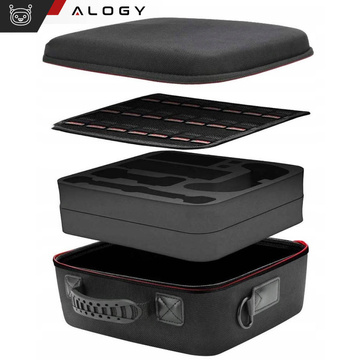 Чохол Валіза Сумка для Nintendo Switch OLED Аксесуари 21 ігор Alogy Водонепроникний з ремінцем Чорний