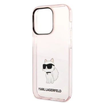 Etui Karl Lagerfeld KLHCP14LHNCHTCP pro iPhone 14 Pro 6,1" pevný obal Ikonik Choupette