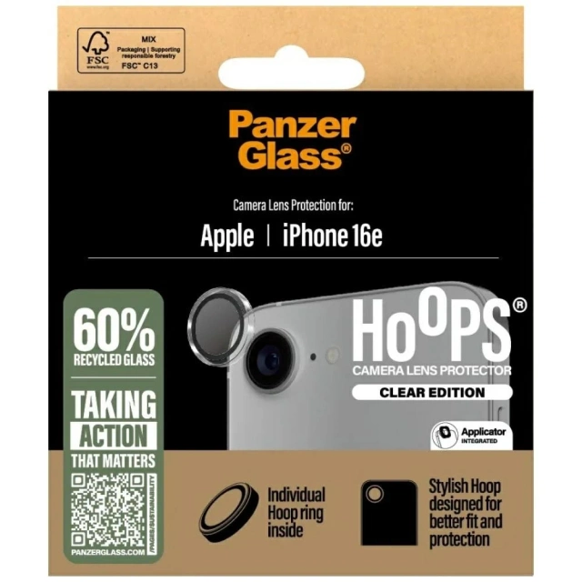 Захисне скло PanzerGlass Hoops для об'єктива камери iPhone 16e