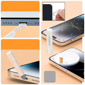 20in1 cleaning set for cleaning the phone keyboard, headphones, multifunctional cleaner, brush, Alogy Set, white