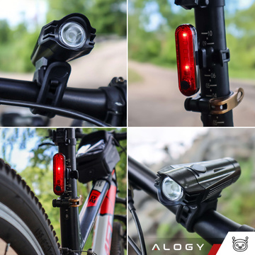 Svetlo na bicykel 2v1 Predné Zadné Vodotesné IPX4 LED Predné Zadné USB Svetlo Svetlo na bicykel Alogy