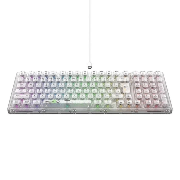 Mechanická herná klávesnica Havit KB875L, priehľadná