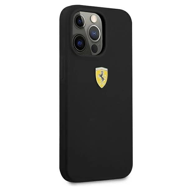 Ferrari iPhone 13 Pro Max 6.7" Hülle schwarz/schwarz Hardcase Silikon