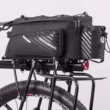Rockbros A9-BK Fahrradtasche für Gepäckträger 12L Schwarz Reflektierend