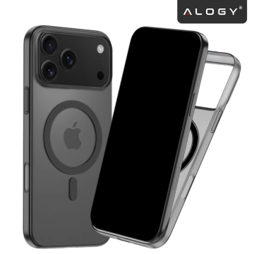 Apple iPhone 17 Pro Hülle – Matte MagSafe-Abdeckung mit Linsenschutz, schlank und kratzfest, perfekte Passform – Alogy Skinny MatteCase™ Schwarz