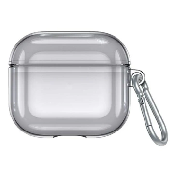 USAMS ochranné pouzdro na sluchátka pro Apple AirPods 3 transparentní černá/průhledná černá BH740AP02 (US-BH740)