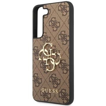 Etui Guess GUHCS23S4GMGBR do Samsung Galaxy S23 S911 brązowy/hnedé pevné puzdro 4G Big Metal Logo