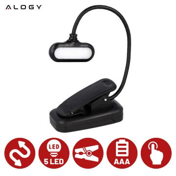 Bezdrátová připínací stolní lampa Alogy LED pro čtení černá