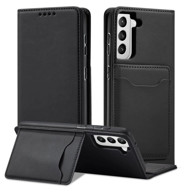 Pouzdro na magnetické karty pro Samsung Galaxy S22 (S22 Plus) Pouch Wallet Card Holder Black