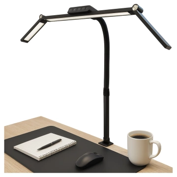 Stolní lampa Alogy DeskPro™ LED se skládacím designem, nastavitelným jasem a plnospektrálním světlem, s držákem na stůl a ochranou očí.