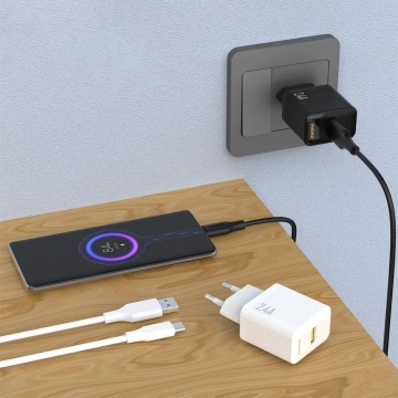 Зарядний пристрій Dudao A23 2.4A USB-A | Швидка зарядка | Білий